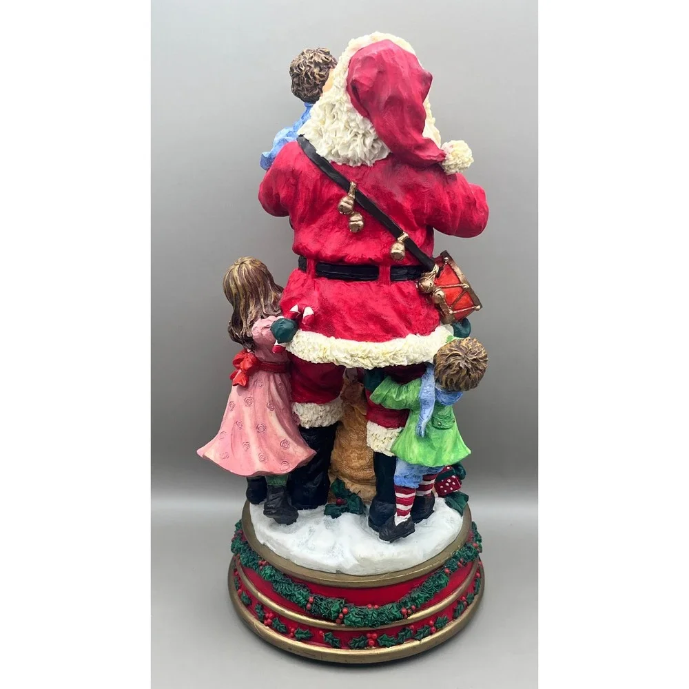 Vtg Dillards Musical Santa Claus Figurine Jolly Old Saint Nick Christmas Decor